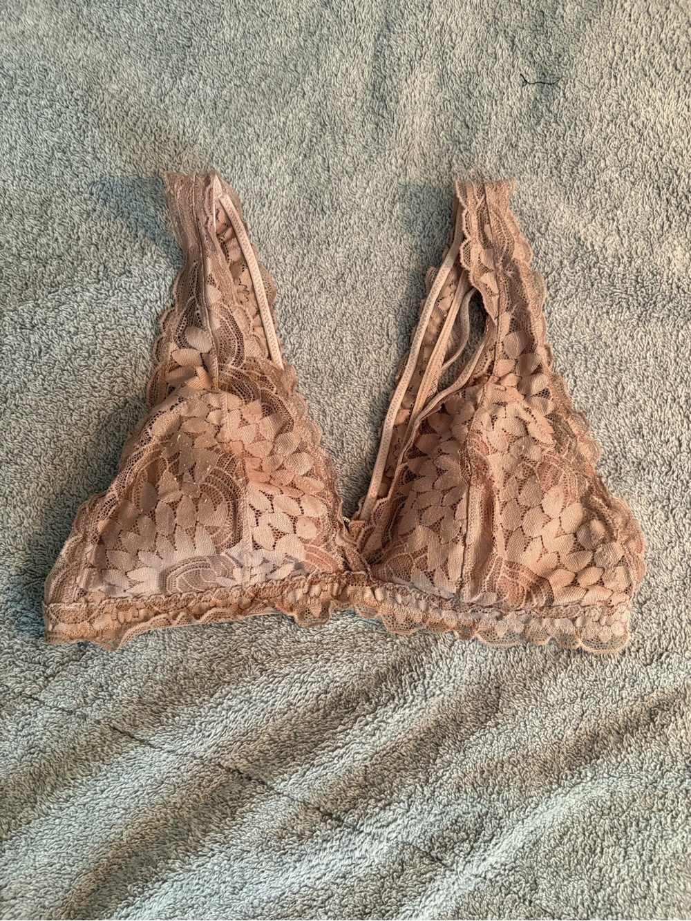 Aerie Lace Bralette Brown Medium No Underwire Padded